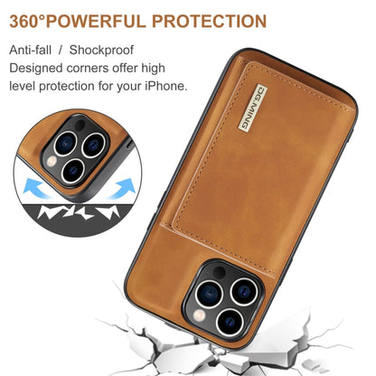 For iPhone 15 Pro Max DG.MING M1 Series 3-Fold Multi Card Wallet Leather Phone Case(Brown) - iPhone 15 Pro Max Cases by DG.MING | Online Shopping UK | buy2fix