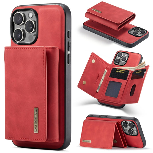 For iPhone 16 Pro DG.MING M1 Series 3-Fold Multi Card Wallet Leather Phone Case(Red) - iPhone 16 Pro Cases by DG.MING | Online Shopping UK | buy2fix