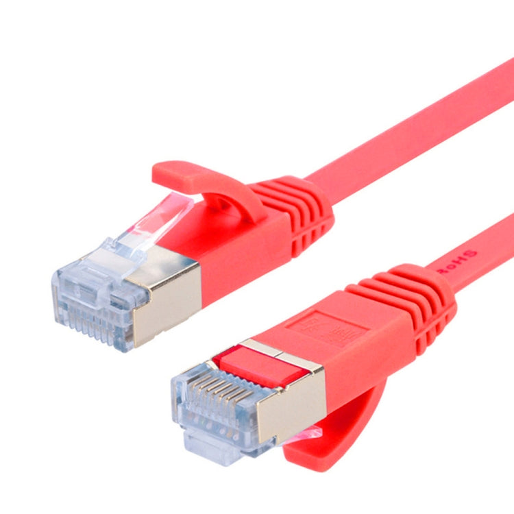 20m Gold Plated Head CAT7 High Speed 10Gbps Ultra-thin Flat Ethernet RJ45 Network LAN Cable(Red) - Lan Cable and Tools by buy2fix | Online Shopping UK | buy2fix