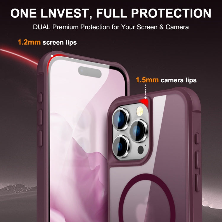 For iPhone 15 Pro MagSafe Magnetic Phone Case(Wine Red) - iPhone 15 Pro Cases by buy2fix | Online Shopping UK | buy2fix