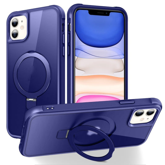 For iPhone 11 MagSafe Magnetic Holder Phone Case(Klein Blue) - iPhone 11 Cases by buy2fix | Online Shopping UK | buy2fix