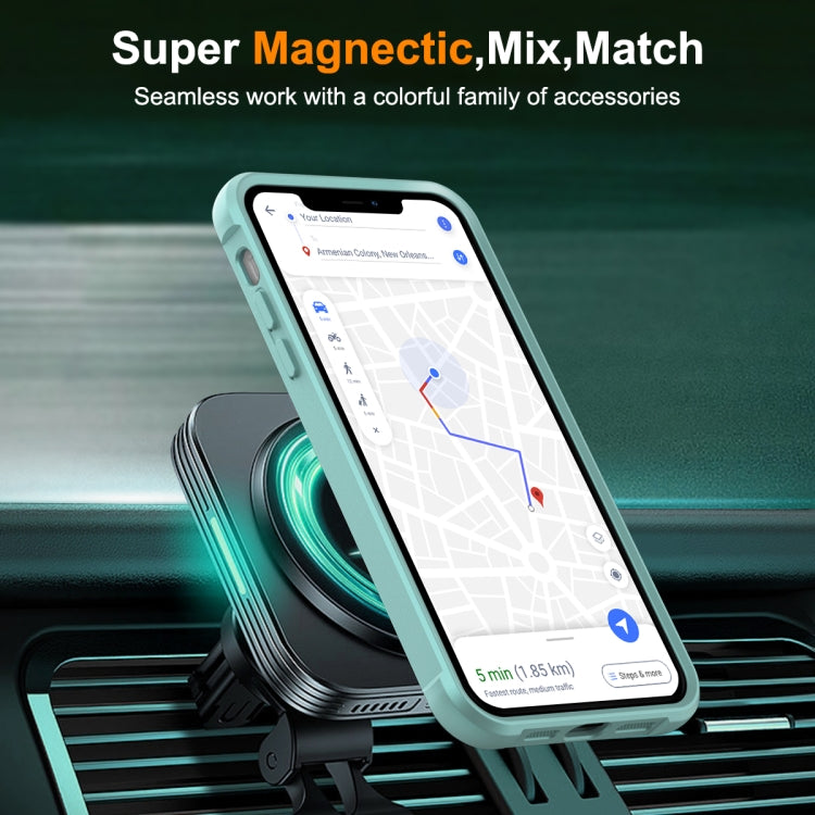 For iPhone 13 Pro Max / 12 Pro Max MagSafe Magnetic Rotating Holder Phone Case(Lake Blue) - iPhone 13 Pro Max Cases by buy2fix | Online Shopping UK | buy2fix