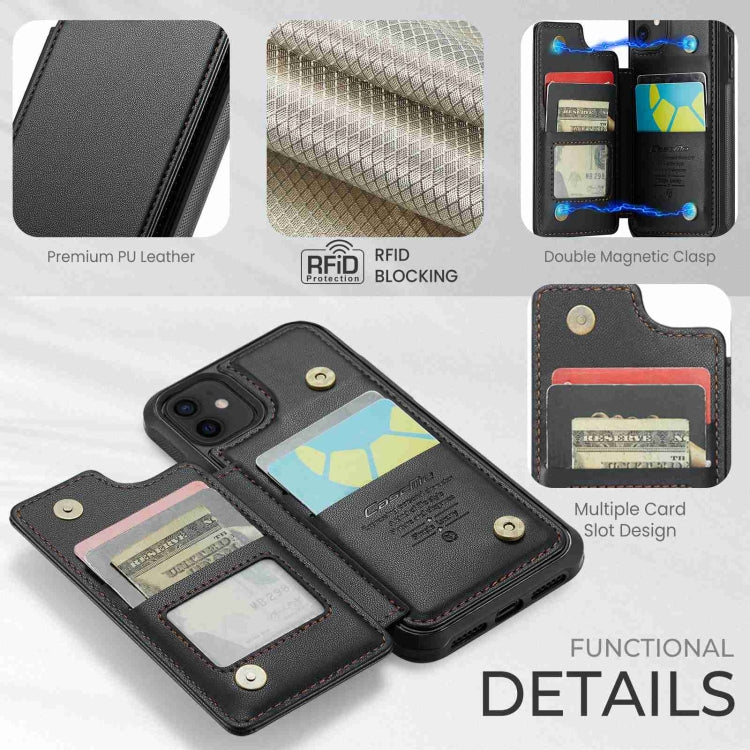 For iPhone 12 / 12 Pro CaseMe C22 Card Slots Holder RFID Anti-theft Phone Case(Black) - iPhone 12 / 12 Pro Cases by CaseMe | Online Shopping UK | buy2fix