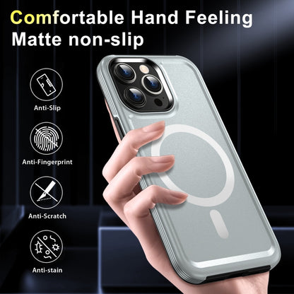 For iPhone 11 Shield Armor MagSafe TPU Hybrid PC Phone Case(Silver) - iPhone 11 Cases by buy2fix | Online Shopping UK | buy2fix