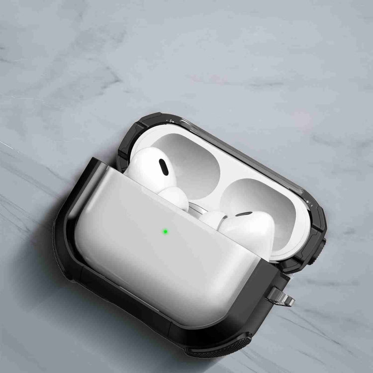 For AirPods Pro Thunder Transparent Armor Wireless Earphones Protective Case(Blue) - For AirPods Pro by buy2fix | Online Shopping UK | buy2fix