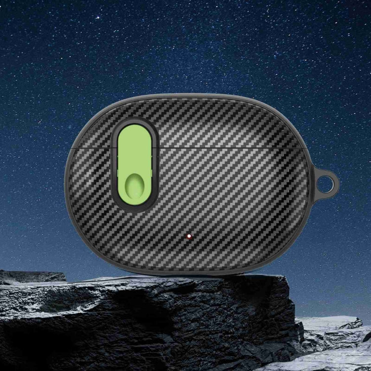 For Beats Studio Buds Switch Carbon Fiber Wireless Earphones Protective Case(Black Light Green) - Other Case by buy2fix | Online Shopping UK | buy2fix