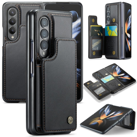 For Samsung Galaxy Z Fold4 5G CaseMe C22 PC+TPU Business Style RFID Anti-theft Leather Phone Case(Black) - Galaxy Z Fold4 5G Cases by CaseMe | Online Shopping UK | buy2fix