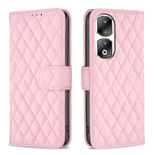 For Honor 90 Pro Diamond Lattice Wallet Flip Leather Phone Case(Pink) - Honor Cases by buy2fix | Online Shopping UK | buy2fix