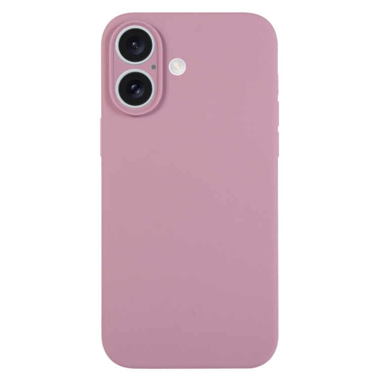 For iPhone 16 Plus Pure Color Liquid Silicone Fine Pore Phone Case(Black Currant) - iPhone 16 Plus Cases by buy2fix | Online Shopping UK | buy2fix