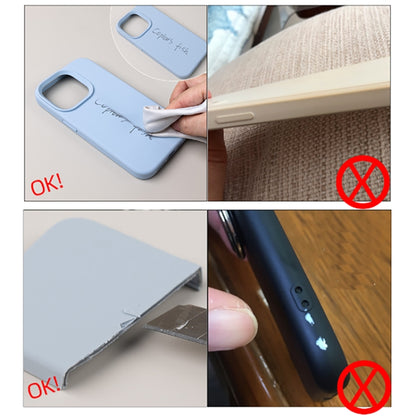 For iPhone 16 Pro Pure Color Liquid Silicone Fine Pore Phone Case(Antique White) - iPhone 16 Pro Cases by buy2fix | Online Shopping UK | buy2fix