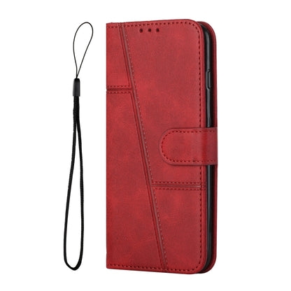 For Motorola Moto G Stylus 5G 2024 Stitching Calf Texture Buckle Leather Phone Case(Red) - Motorola Cases by buy2fix | Online Shopping UK | buy2fix