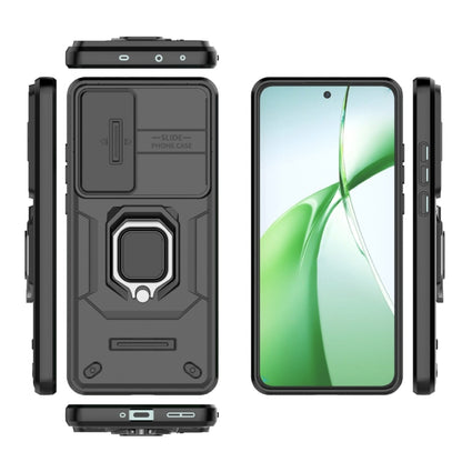 For OnePlus Nord CE4 5G Global Sliding Camshield TPU + PC Shockproof Phone Case with Holder(Black) - OnePlus Cases by buy2fix | Online Shopping UK | buy2fix