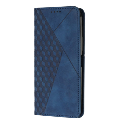 For Motorola Moto G Play 2024 Diamond Splicing Skin Feel Magnetic Leather Phone Case(Blue) - Motorola Cases by buy2fix | Online Shopping UK | buy2fix