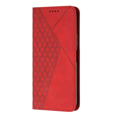 For Motorola Moto G Play 2024 Diamond Splicing Skin Feel Magnetic Leather Phone Case(Red) - Motorola Cases by buy2fix | Online Shopping UK | buy2fix