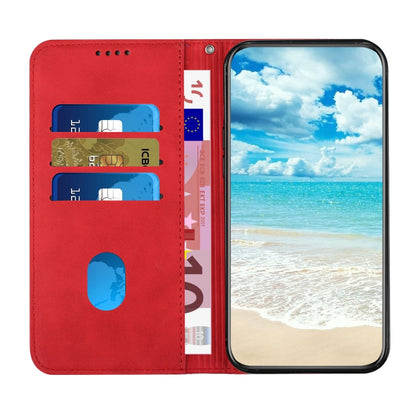 For Motorola Moto G Play 2024 Diamond Splicing Skin Feel Magnetic Leather Phone Case(Red) - Motorola Cases by buy2fix | Online Shopping UK | buy2fix