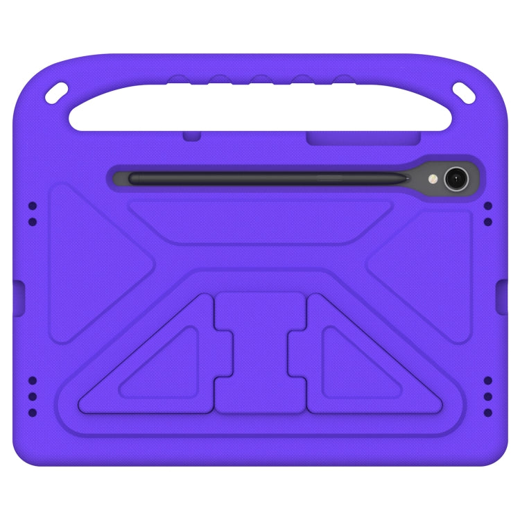 For Samsung Galaxy Tab S9 Handle EVA Shockproof Tablet Case with Holder(Purple) - Galaxy Tab S9 Cases by buy2fix | Online Shopping UK | buy2fix