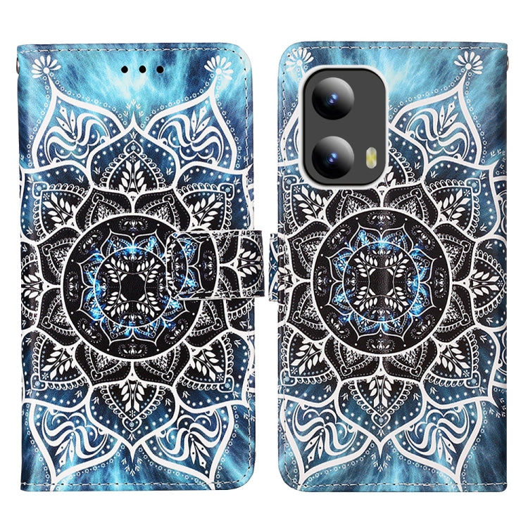 For Motorola Moto G Play 5G 2024 Colored Drawing Pattern Plain Weave Leather Phone Case(Undersea Mandala) - Motorola Cases by buy2fix | Online Shopping UK | buy2fix