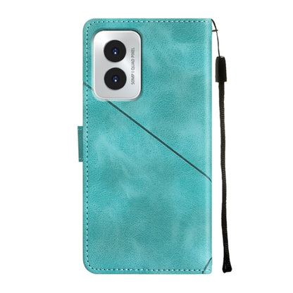 For Motorola Moto G Play 4G 2024 Skin Feel Embossed Leather Phone Case(Green) - Motorola Cases by buy2fix | Online Shopping UK | buy2fix