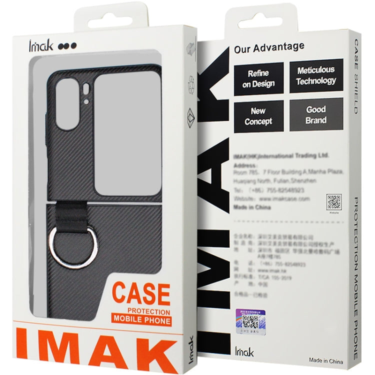 For Samsung Galaxy Z Flip5 5G imak Ruiyi Series Carbon Fiber Phone Case with Ring Holder - Galaxy Z Flip5 Cases by imak | Online Shopping UK | buy2fix