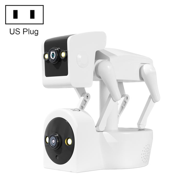 ESCAM PT212 4MP Dual Lens Robot Dog WiFi Camera Supports Cloud Storage/Two-way Audio/Night Vision, Specification:US Plug - Wireless Camera by ESCAM | Online Shopping UK | buy2fix