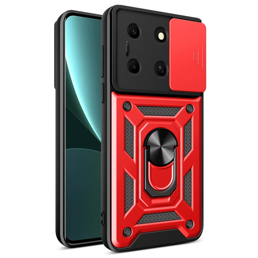 For Infinix Note 30i Sliding Camera Cover Design TPU+PC Phone Case(Red) - Infinix Cases by buy2fix | Online Shopping UK | buy2fix