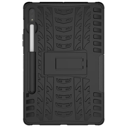 For Samsung Galaxy Tab S9 / S7 / S8 Tire Texture TPU + PC Tablet Case(Black) - Galaxy Tab S9 Cases by buy2fix | Online Shopping UK | buy2fix