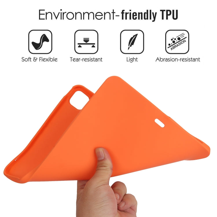 For iPad Air 13 2024 Oil Spray Skin-friendly TPU Tablet Case(Orange) - iPad Air 13 2024 Cases by buy2fix | Online Shopping UK | buy2fix