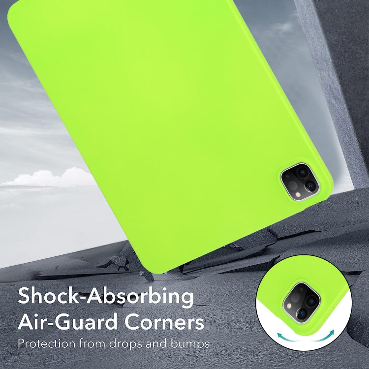 For iPad Air 13 2024 Oil Spray Skin-friendly TPU Tablet Case(Fluorescent Green) - iPad Air 13 2024 Cases by buy2fix | Online Shopping UK | buy2fix