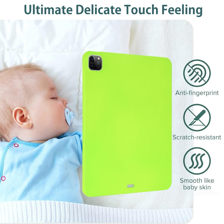 For iPad Pro 11 2024 Oil Spray Skin-friendly TPU Tablet Case(Fluorescent Green) - iPad Pro 11 2024 Cases by buy2fix | Online Shopping UK | buy2fix