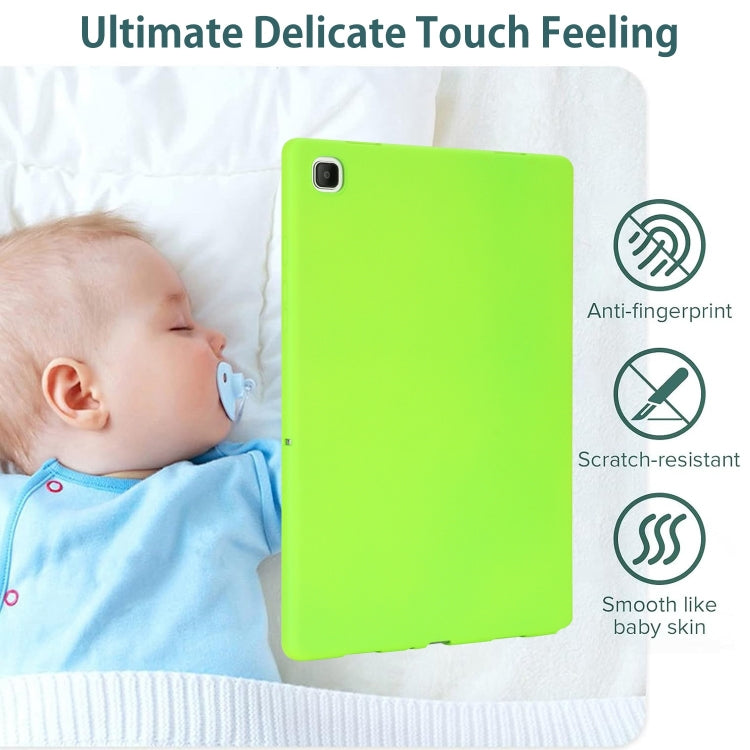 For Samsung Galaxy Tab S9 Oil Spray Skin-friendly TPU Tablet Case(Fluorescent Green) - Galaxy Tab S9 Cases by buy2fix | Online Shopping UK | buy2fix