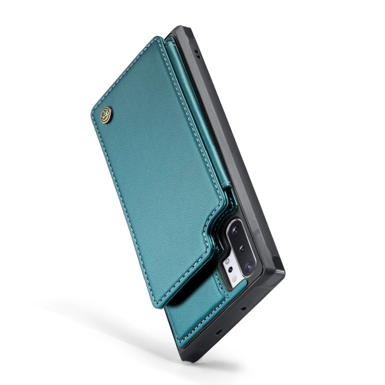 For Samsung Galaxy Note10+ 5G CaseMe C22 Card Slots Holder RFID Anti-theft Phone Case(Blue Green) - Galaxy Phone Cases by CaseMe | Online Shopping UK | buy2fix