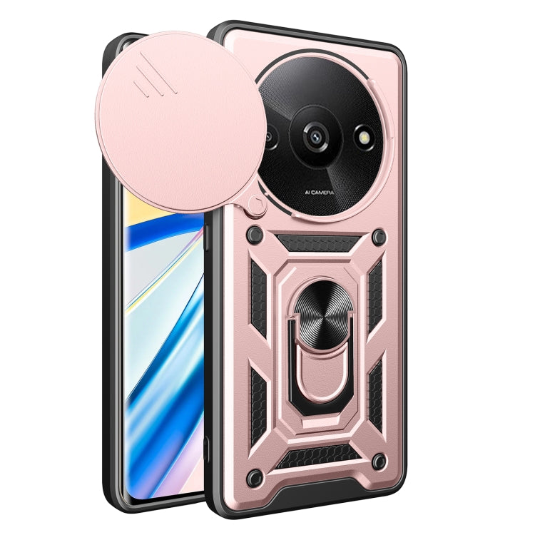 For Xiaomi Redmi A3 Sliding Camera Cover Design TPU Hybrid PC Phone Case(Rose Gold) - Xiaomi Cases by buy2fix | Online Shopping UK | buy2fix