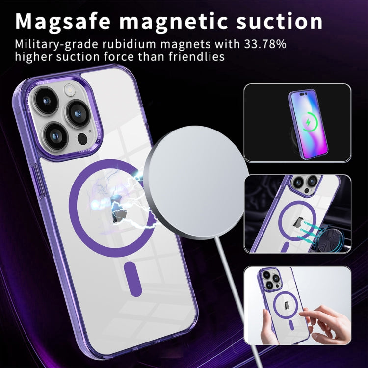 For iPhone 12 Pro Ice Color Magnetic Series PC + Acrylic Magsafe Phone Case(Black) - iPhone 12 / 12 Pro Cases by buy2fix | Online Shopping UK | buy2fix