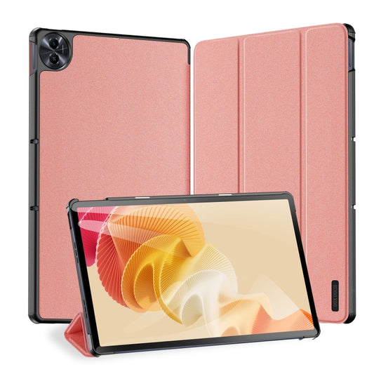 For Realme Pad 2 11.5 DUX DUCIS Domo Series Magnetic Flip Leather Tablet Case(Pink) - Realme by DUX DUCIS | Online Shopping UK | buy2fix