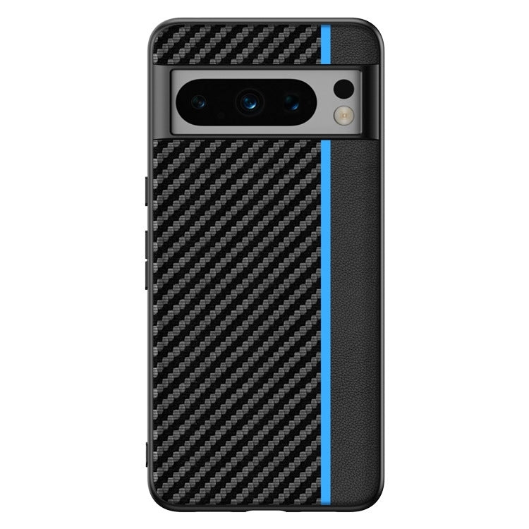 For Google Pixel 9 Ultra-thin Carbon Fiber Texture Printing Phone Case(Black Blue) - Google Cases by buy2fix | Online Shopping UK | buy2fix