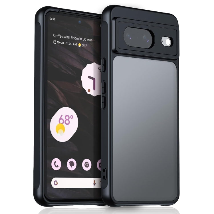 For Google Pixel 9 Ultra-thin Translucent PC+TPU Phone Case(Black) - Google Cases by buy2fix | Online Shopping UK | buy2fix