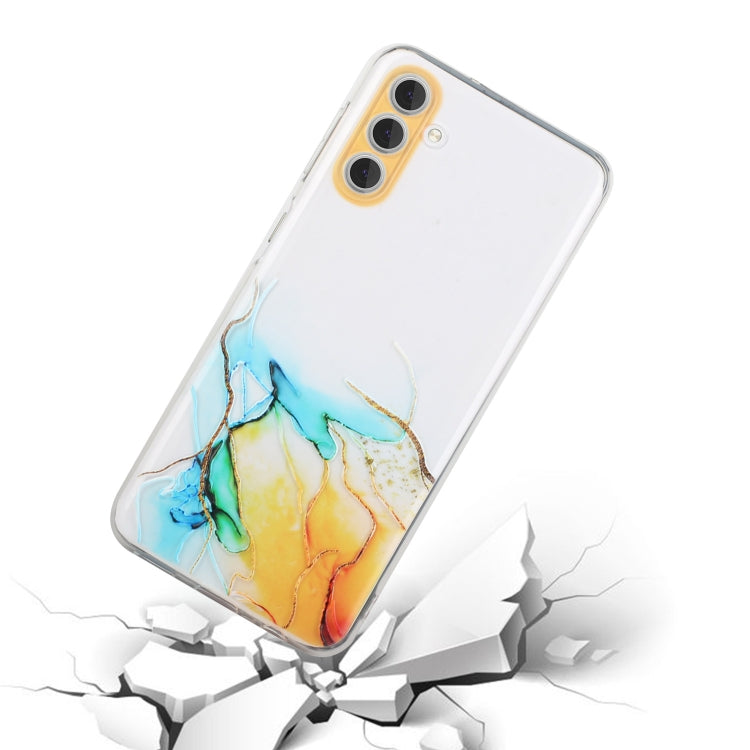 For Samsung Galaxy A15 5G Hollow Marble Pattern TPU Phone Case(Yellow) - Galaxy Phone Cases by buy2fix | Online Shopping UK | buy2fix