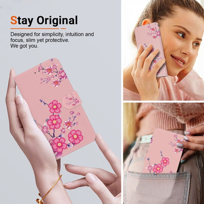 For OPPO Reno11 F Global Crystal Texture Colored Drawing Leather Phone Case(Cherry Blossoms) - Reno11 F Cases by buy2fix | Online Shopping UK | buy2fix