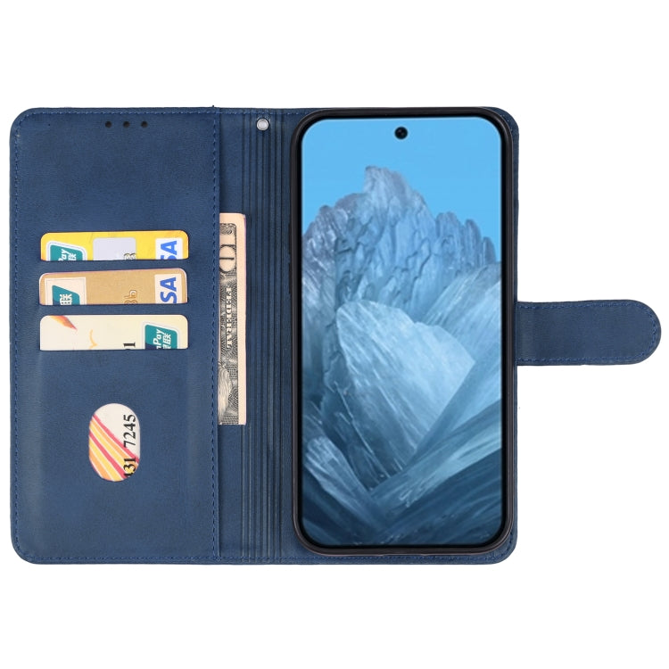 For Google Pixel 9 Leather Phone Case(Blue) - Google Cases by buy2fix | Online Shopping UK | buy2fix