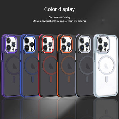 For iPhone 14 / 13 Two-color Frosted MagSafe Magnetic Phone Case(Orange) - iPhone 14 Cases by buy2fix | Online Shopping UK | buy2fix