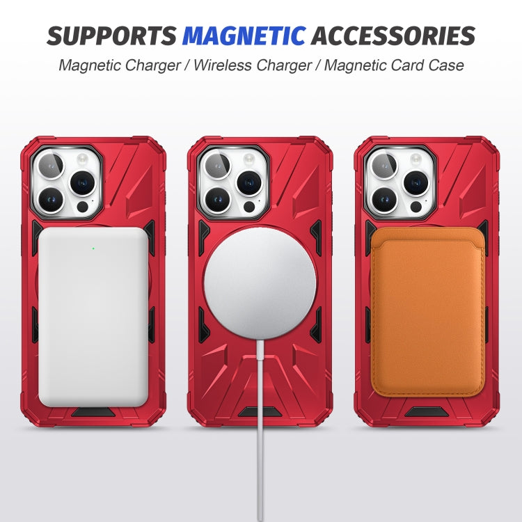 For iPhone 14/13 MagSafe Magnetic Shockproof Phone Case with Ring Holder(Red) - iPhone 14 Cases by buy2fix | Online Shopping UK | buy2fix