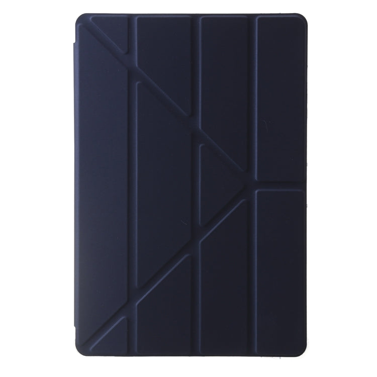 For Samsung Galaxy Tab S9 FE Clear Acrylic Deformation Leather Tablet Case(Dark Blue) - Galaxy Tab S9 FE by buy2fix | Online Shopping UK | buy2fix