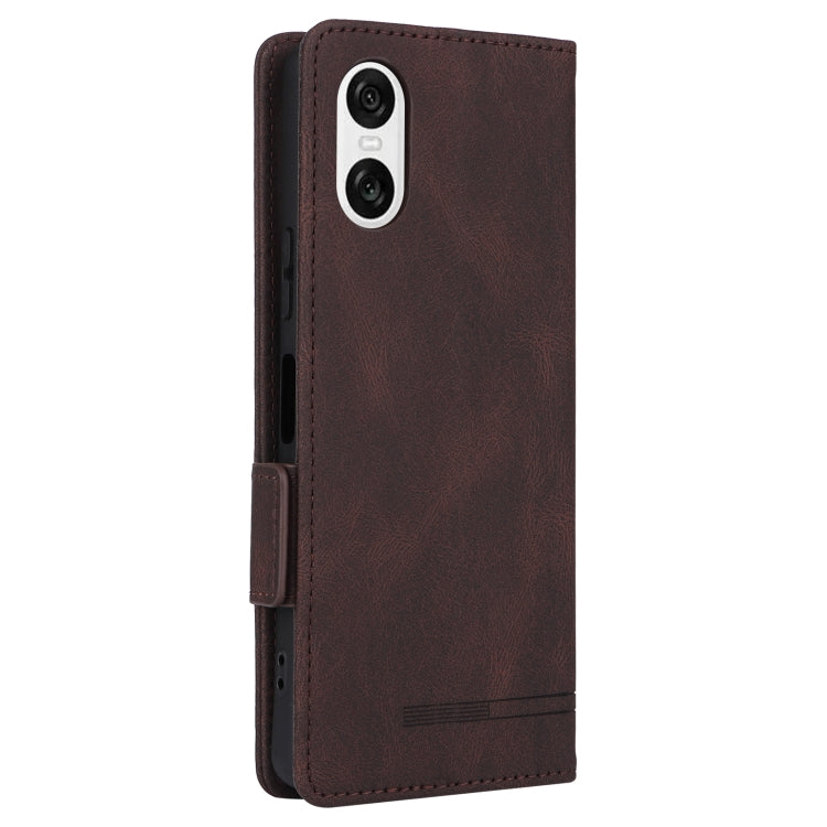 For Sony Xperia 10 VI 2024 Magnetic Clasp Leather Phone Case(Brown) - Sony Cases by buy2fix | Online Shopping UK | buy2fix