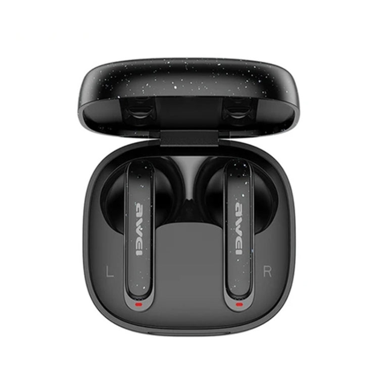 awei T66 ENC Noise Reduction TWS Bluetooth Earbuds(Black) - Bluetooth Earphone by awei | Online Shopping UK | buy2fix