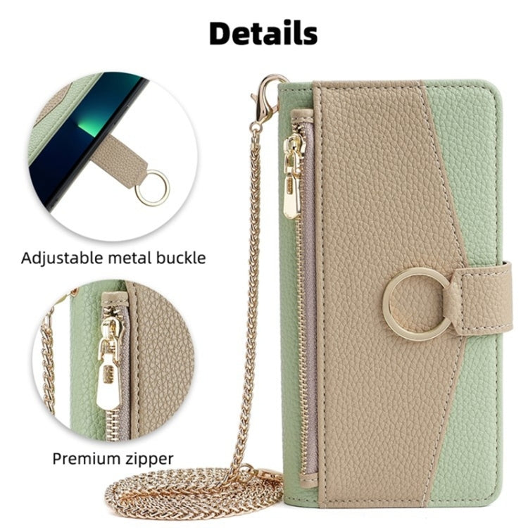 For Samsung Galaxy S21 Ultra 5G Crossbody Litchi Texture Leather Phone Case(Green) - Galaxy S21 Ultra 5G Cases by buy2fix | Online Shopping UK | buy2fix