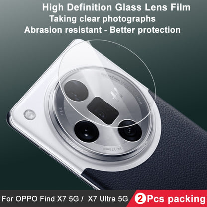 For OPPO Find X7 5G/Find X7 Ultra 5G 2 PCS/Set IMAK HD Glass Rear Camera Lens Film - For OPPO by imak | Online Shopping UK | buy2fix