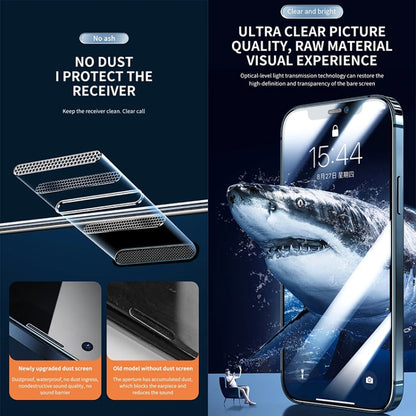 For iPhone 11 Pro / XS / X Anti-peeping Fast Attach Dust-proof Anti-static Tempered Glass Film - iPhone 11 Pro Tempered Glass by buy2fix | Online Shopping UK | buy2fix