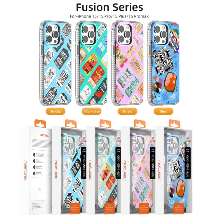 For iPhone 15 Pro Max Mutural Fusion Series Phone Case(Blue) - iPhone 15 Pro Max Cases by Mutural | Online Shopping UK | buy2fix