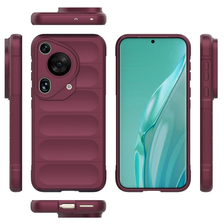 For Huawei Pura 70 Ultra Magic Shield TPU + Flannel Phone Case(Wine Red) - Huawei Cases by buy2fix | Online Shopping UK | buy2fix