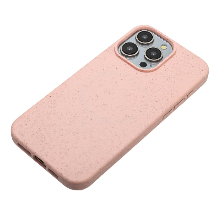 For iPhone 15 Pro Wheat MagSafe Magnetic Straw Material + TPU Phone Case(Pink) - iPhone 15 Pro Cases by buy2fix | Online Shopping UK | buy2fix